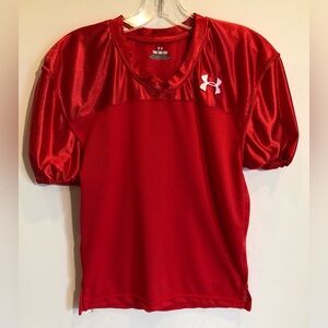 Under Armour Youth Pipeline Football Jersey, Scarlet, Size YM
